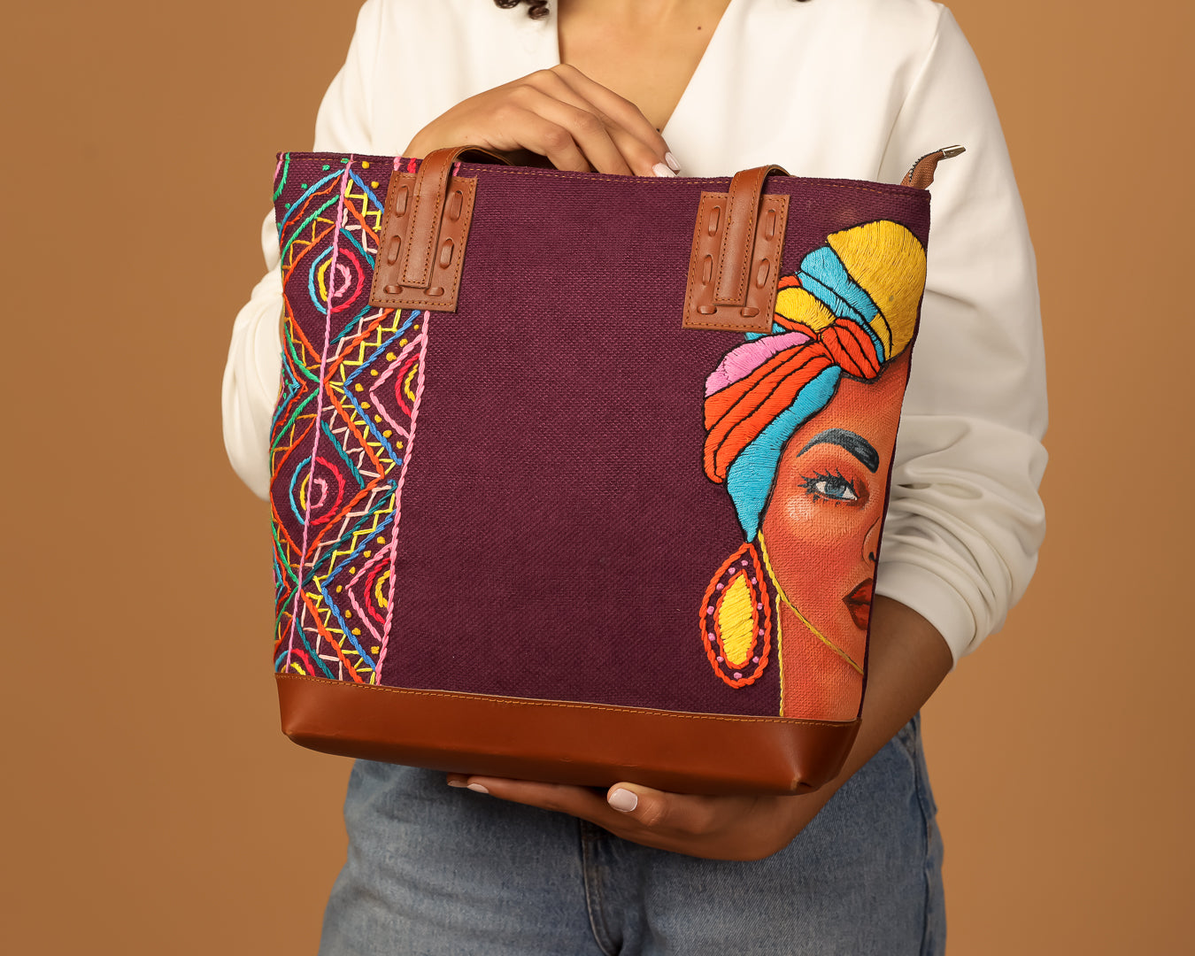 AFRICAN PURPLE TOTE BAG