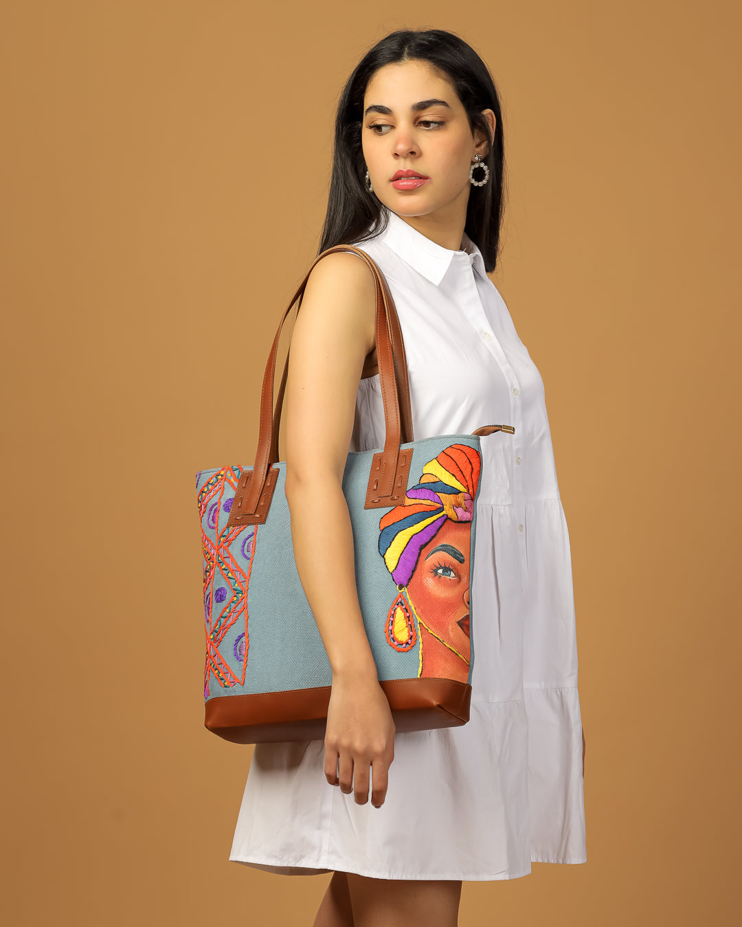 BLUE AFRICAN TOTE BAG