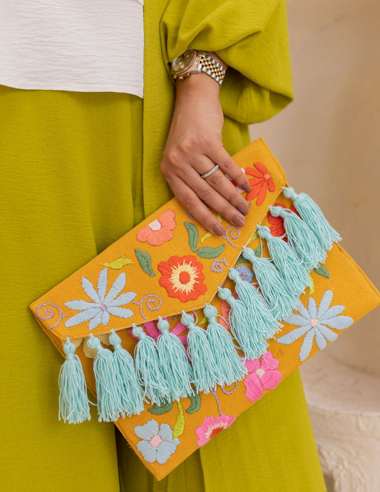 YELLOW X CYAN CLUTCH